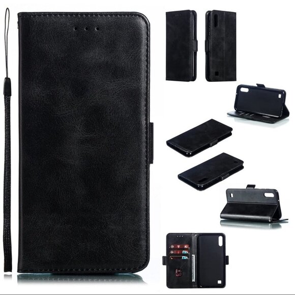 Samsung A71 LR premium Leather Black wallet Card holder wallet case - Picture 2 of 6